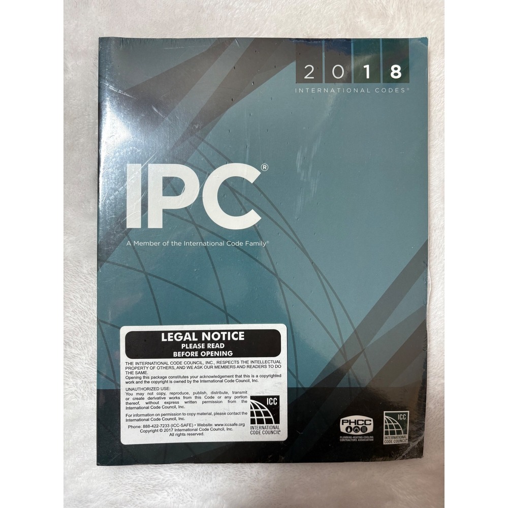 2018 International Plumbing Code IPC ICC Softcover Book New in Shrink Wrap